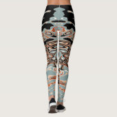 Fett Retro farbiges Abstraktes Muster Leggings (Rückseite)