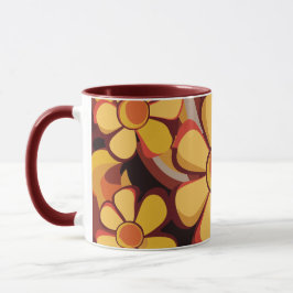 Fett-Retro-Floral-Swirl-Design Tasse
