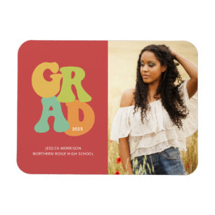 Fett Retro Grad Typografie Grad Bekanntgabe der 19 Magnet