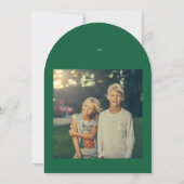 Fett Retro Green Foto Merriest Arch Holiday Card Einladung (Rückseite)