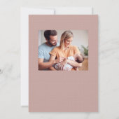 Fett Retro hello niedliches Foto rosa Geburt Ankündigung (Rückseite)