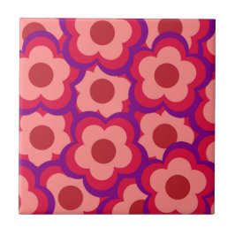 Fett-Retro-Hippie-Blume Fliese