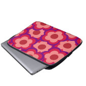 Fett-Retro-Hippie-Blume Laptopschutzhülle (Vorne Knopf)