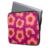 Fett-Retro-Hippie-Blume Laptopschutzhülle (Vorderseite Links)