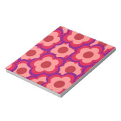 Fett-Retro-Hippie-Blume Notizblock (Rotiert)