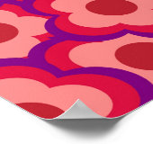 Fett-Retro-Hippie-Blume Poster (Ecke)