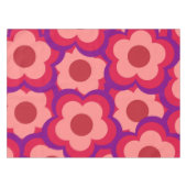 Fett-Retro-Hippie-Blume Tischdecke (Vorderseite (Horizontal))