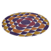 Fett Retro-Kreise dekorative Glasschneideplatine Schneidebrett (Ecke)