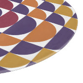 Fett Retro-Kreise dekorative Glasschneideplatine Schneidebrett (Ecke)