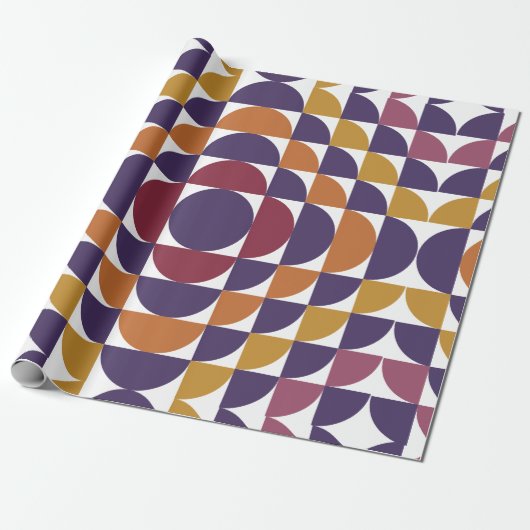 Fett-Retro-Kreise: Wrapping Paper Geschenkpapier (Ungerollt)
