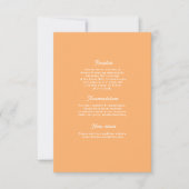 Fett Retro Moderne orangefarbene Hochzeitskarte RSVP Karte (Vorderseite)