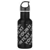 Fett Retro-Modernes Name oder Word-Muster Edelstahlflasche (Vorderseite)