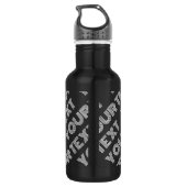 Fett Retro-Modernes Name oder Word-Muster Edelstahlflasche (Rückseite)