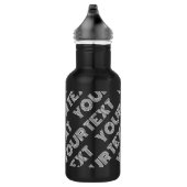 Fett Retro-Modernes Name oder Word-Muster Edelstahlflasche (Rechts)