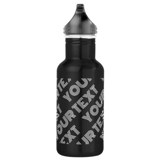 Fett Retro-Modernes Name oder Word-Muster Edelstahlflasche (Rechts)