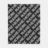 Fett Retro-Modernes Name oder Word-Muster Fleecedecke (Vorderseite)