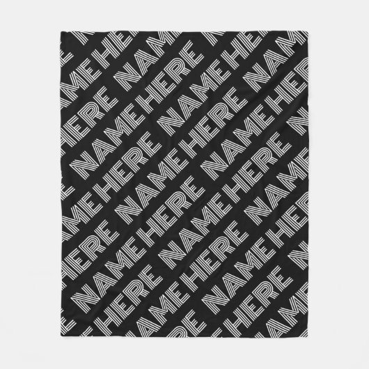 Fett Retro-Modernes Name oder Word-Muster Fleecedecke (Vorderseite)
