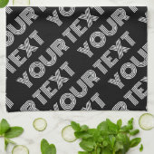 Fett Retro-Modernes Name oder Word-Muster Geschirrtuch (Gefaltet)