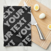 Fett Retro-Modernes Name oder Word-Muster Geschirrtuch (Viertel Falte)