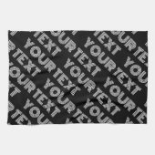 Fett Retro-Modernes Name oder Word-Muster Geschirrtuch (Horizontal)