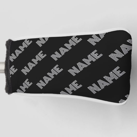 Fett Retro-Modernes Name oder Word-Muster Golf Headcover (Vorderseite)