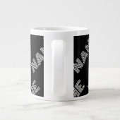 Fett Retro-Modernes Name oder Word-Muster Jumbo-Tasse (Rückseite)