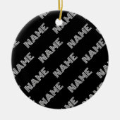 Fett Retro-Modernes Name oder Word-Muster Keramik Ornament (Vorne)