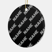 Fett Retro-Modernes Name oder Word-Muster Keramik Ornament (Links)
