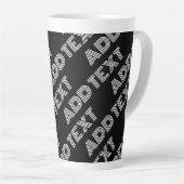 Fett Retro-Modernes Name oder Word-Muster Milchtasse (Rechte Ecke)