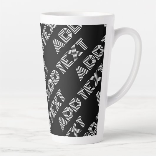 Fett Retro-Modernes Name oder Word-Muster Milchtasse (Rechts)