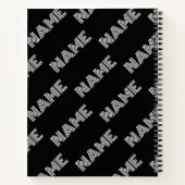 Fett Retro-Modernes Name oder Word-Muster Notizblock (Rückseite)