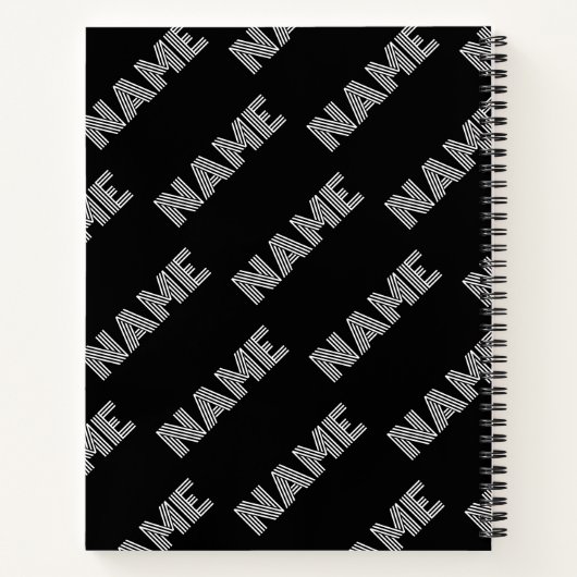 Fett Retro-Modernes Name oder Word-Muster Notizblock (Rückseite)