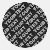 Fett Retro-Modernes Name oder Word-Muster Runder Aufkleber (Vorderseite)