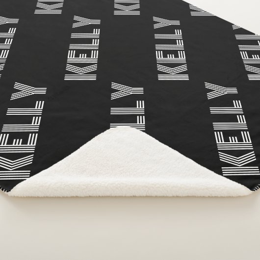 Fett Retro-Modernes Name oder Word-Muster Sherpadecke (3/4)