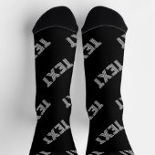 Fett Retro-Modernes Name oder Word-Muster Socken (Oben)