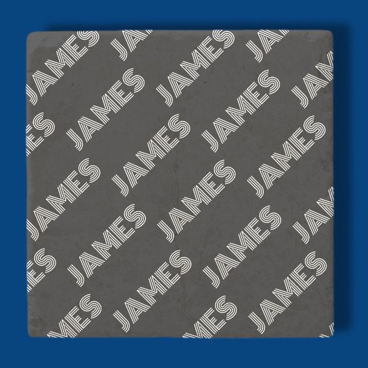 Fett Retro-Modernes Name oder Word-Muster Steinuntersetzer