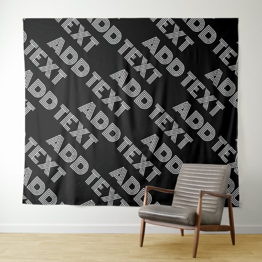 Fett Retro-Modernes Name oder Word-Muster Wandteppich (Beispiel (Horizontal))