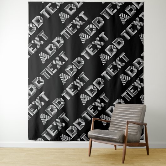 Fett Retro-Modernes Name oder Word-Muster Wandteppich (Beispiel)