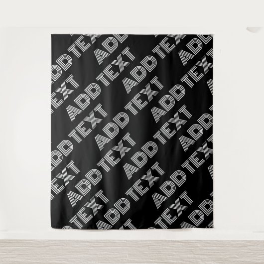 Fett Retro-Modernes Name oder Word-Muster Wandteppich (Vorderseite)