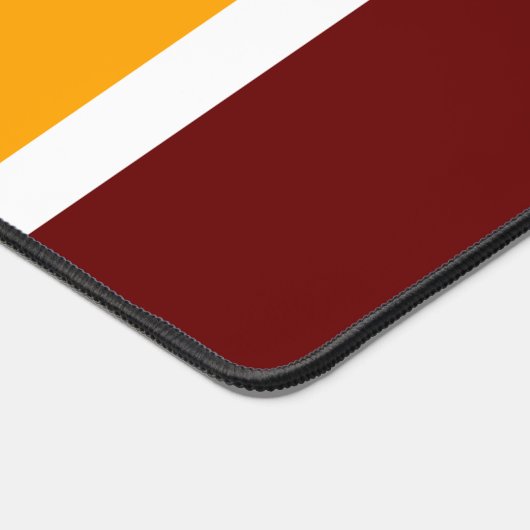 Fett Retro Rot Weiße, hellgelbe Streifen Schreibtischunterlage (Ecke)