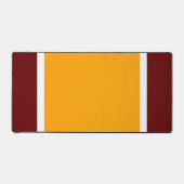 Fett Retro Rot Weiße, hellgelbe Streifen Schreibtischunterlage (Vorderseite)