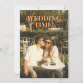 Fett Retro Save-the-Date Einladung (Vorderseite)