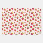 Fett Retro Strawberry HandIllustrierte Collage Art Geschenkpapier Set (Vorderseite 3)