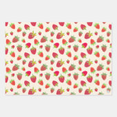 Fett Retro Strawberry HandIllustrierte Collage Art Geschenkpapier Set (Vorderseite)