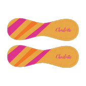 Fett Retro Streifen Name Orange Pink Baseball (Paneele)