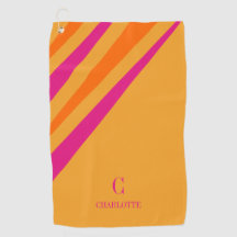 Fett Retro Streifen Rosa OrangenSenf