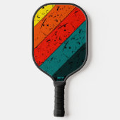 Fett Retro Sunset Strip Name Telefon # Benutzerdef Pickleball Schläger (Rückseite)
