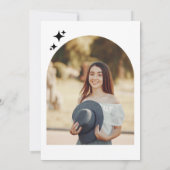 Fett Retro Type Arch Foto Abschluss Einladung (Rückseite)