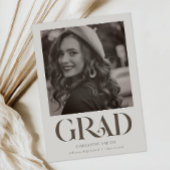 Fett Retro Typografy Foto Graduation Party Einladung