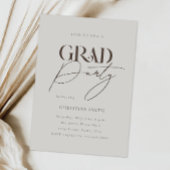 Fett Retro Typografy Foto Graduation Party Einladung